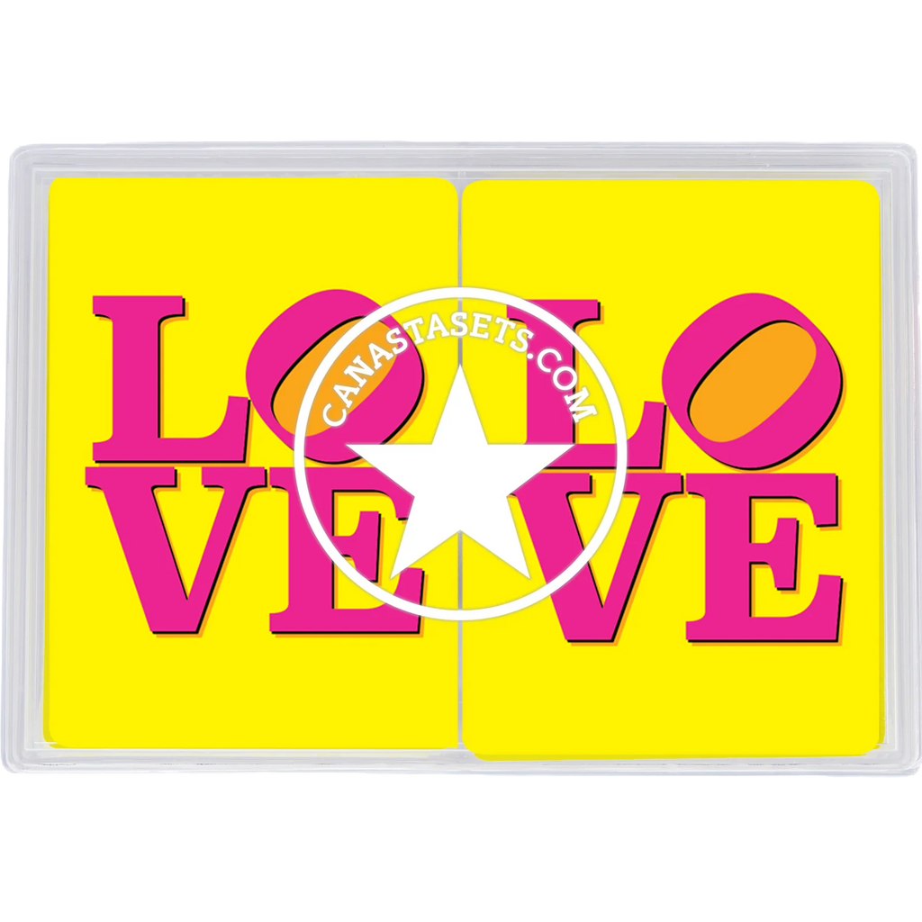 Canastasets cards-plastic PVC playing cards LOVE block letters
