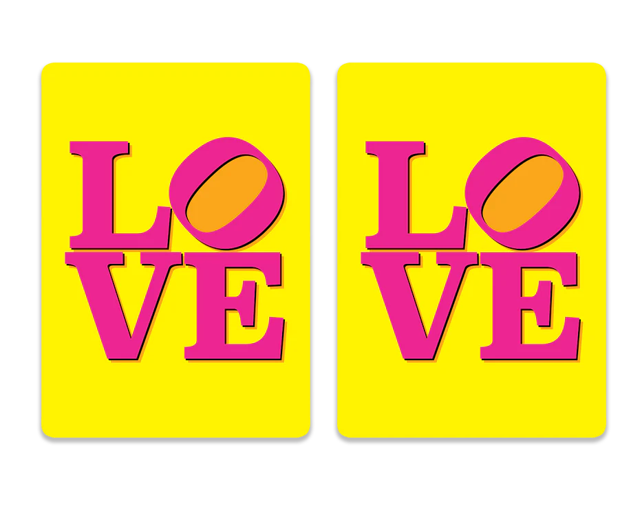 Canastasets cards-plastic PVC playing cards LOVE block letters