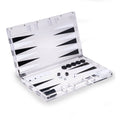 Bey-Berk acrylic Backgammon Set Black and White