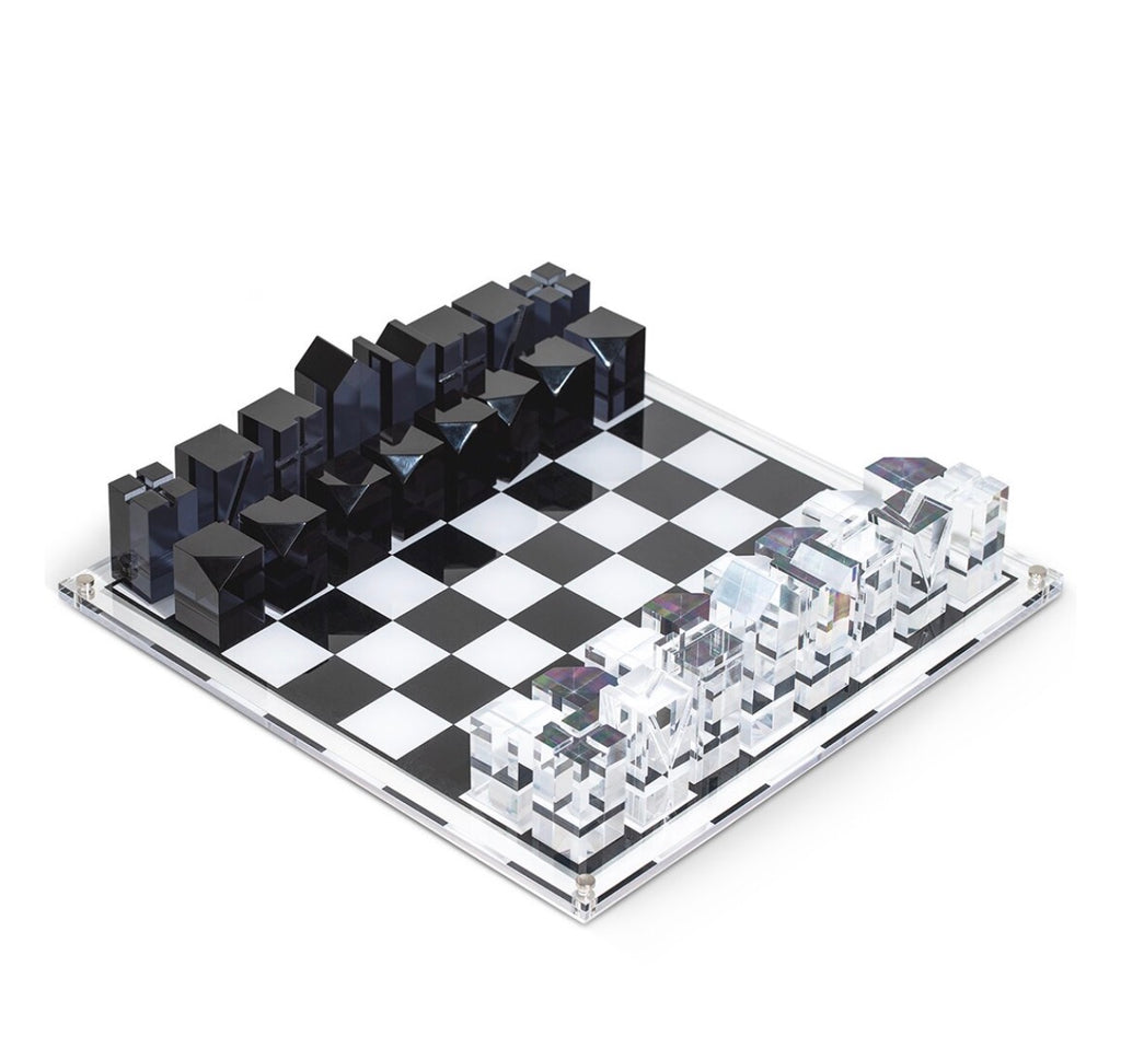 Bey-Berk acrylic Chess Set Fancy
