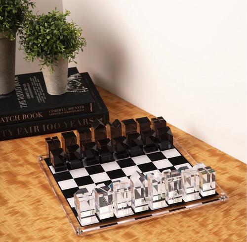 Bey-Berk acrylic Chess Set Fancy